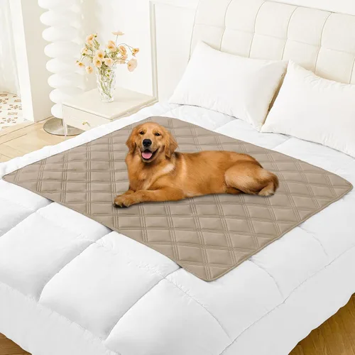 Vista 100 de Smiry Funda impermeable para cama de perro, manta reversible para mascotas para sofá Manta suave lavable para perro, funda a prueba de fugas