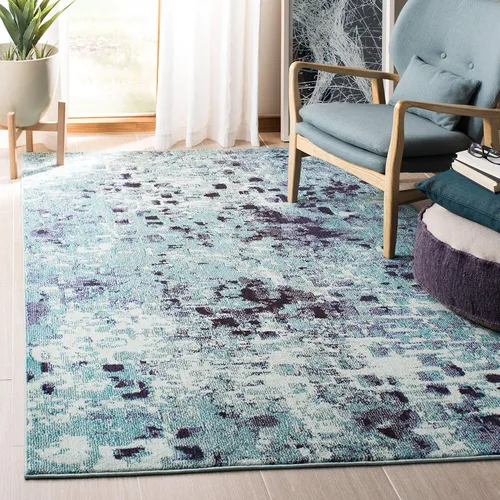 Vista 53 de SAFAVIEH Colección Madison - Alfombra de pasillo, 2'2" x 6', color fucsia y oro, diseño bohemio abstracto envejecido, no desprende pelusa y fácil