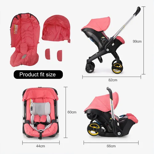 Vista 3 de 4 en 1 para asiento de coche, toldo para cochecito de bebé, cubierta solar para cochecito Doona FooFoo, accesorios para cochecito