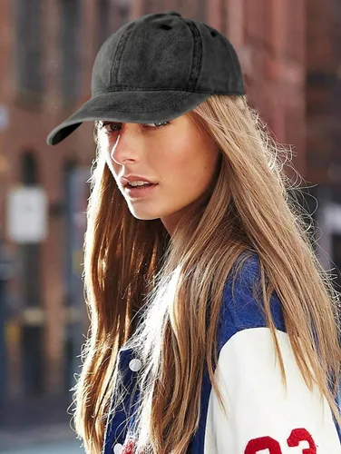 Vista 4 de Gorra de béisbol para hombre y mujer, de algodón liso, ajustable, de sarga lavada, de perfil bajo, A1008 de Edoneery