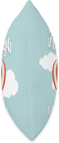 Vista 2 de Fearless Fly High Little One Cute Decor Baby & Kids - Almohada de globo de aire caliente, 16.0 x 16.0 in, multicolor