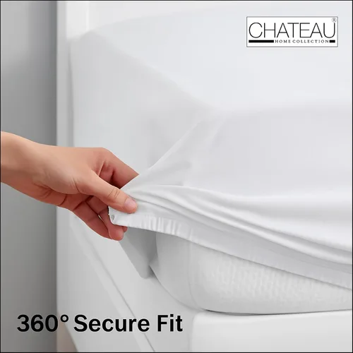 Vista 5 de Sábanas Twin XL 100% Algodón Para Cama Twin, Juegos de Sábanas Bajeras y Fundas de Almohada Totalmente Elásticas, Resistentes a la Decoloración
