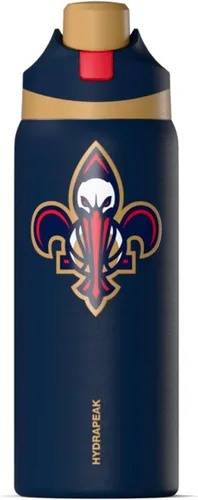 Vista 17 de Hydrapeak Botella de agua aislada de 32 onzas con licencia oficial de la NBA Atlanta Hawks Oasis con tapa y asa con botón de presión, botella