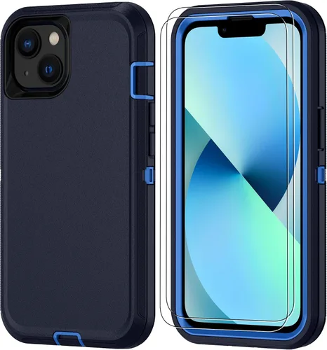 Vista 10 de Jshru para iPhone XR Funda con [2 Pack] Protector de Pantalla HD, [Grado Militar] 3-en-1 Resistente Protector de Cuerpo Completo a Prueba de Negro