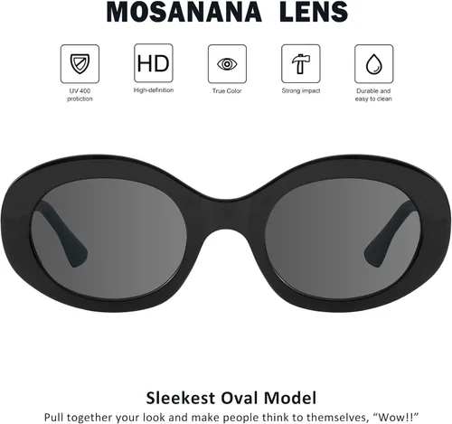 Vista 2 de mosanana Gafas de sol de moda Clout para mujer