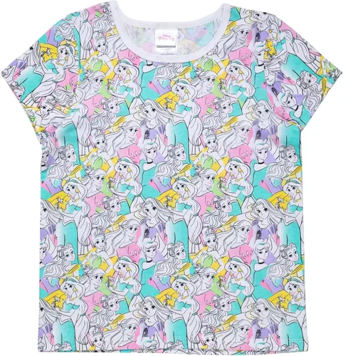 Vista 4 de Disney Princess Aurora Ariel Jasmine - Paquete de 3 camisetas gráficas para niñas pequeñas a niños grandes