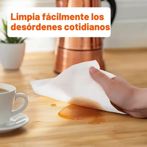 Vista 6 de Amazon Basics Toallas de papel Flex-Sheets de 2 capas, 2 rollos Basics = 6 rollos regulares, valor diario con 150 hojas por rollo, el empaque puede