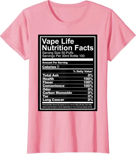Vista 17 de Información nutricional de Vape Life - Camiseta Vaping - Camiseta Vaper Tee