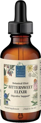 Vista 4 de Wise Woman Herbals Elixir agridulce, tónico amargo digestivo a base de hierbas, estimula el apetito y la digestión saludable, alivia la hinchazón
