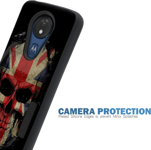 Vista 4 de CasesOnDeck - Carcasa compatible con Motorola Moto E5 Plus y Moto E5 Supra[Grip Tactical] de dos piezas con carcasa rígida y piel flexible