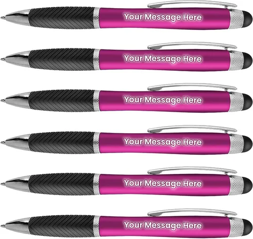 Vista 6 de Paquete de 80 bolígrafos personalizados, grabado láser sin granel, bolígrafo de 3 pulgadas, lápiz óptico y área personalizada con luz, nombre