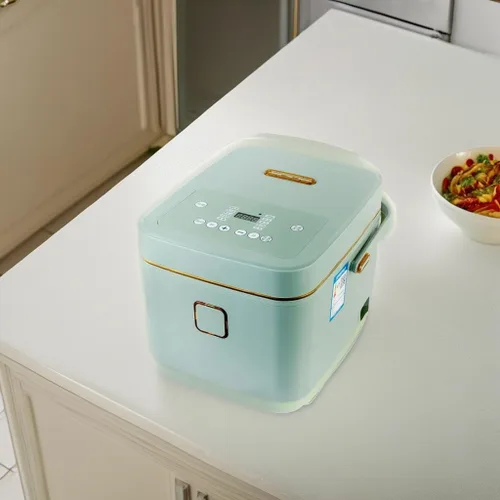 Vista 5 de Inicio Olla arrocera multifuncional 3L - Olla a presión de panel táctil de 550 W, utensilios de cocina inteligentes, verde
