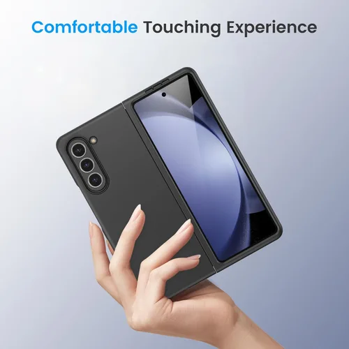 Vista 8 de Ruky Funda para Samsung Galaxy Z Fold 5, cubierta de cuerpo completo con protector de pantalla integrado, soporte de carga inalámbrica de PC duro