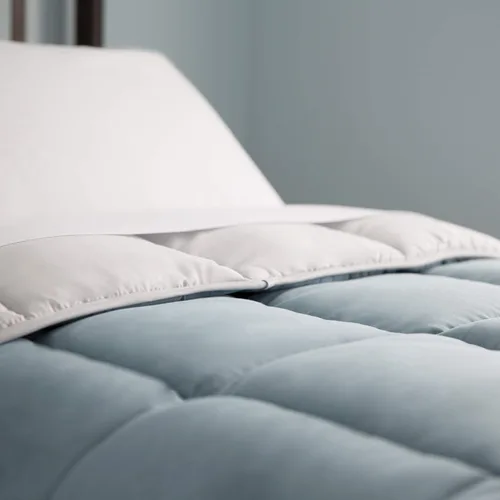 Vista 3 de MALOUF Juego completo de ropa de cama reversible para cama individual-Pacífico/Ceniza