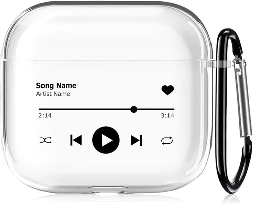 Vista 50 de Funda transparente para AirPods de 2ª generación de 1ª generación, diseño de gatito kawaii para mujeres, hombres y niños, funda de carga de TPU