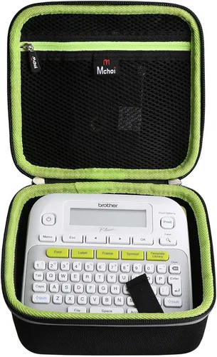 Vista 2 de Mchoi Funda rígida portátil compatible con la etiquetadora Brother P-Touch PTD210/PTD220, solo funda