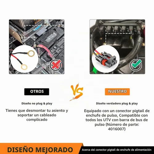 Vista 6 de WeiSen - Kit de arnés de cableado de barra de luz de 300 W para Polaris RZR Ranger General
