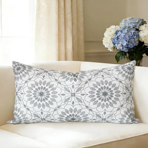 Vista 32 de Slow Cow - Funda de almohada decorativa con bordado, funda de almohada para sofá, funda de almohada de 20 x 20 pulgadas, gris