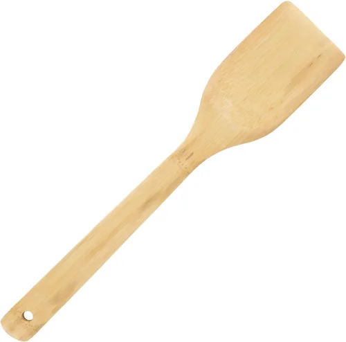 Vista 6 de BambooMN Juego de utensilios de bambú orgánico, espátula, cuchara, pinzas - 8 piezas