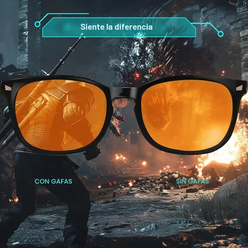 Vista 4 de Lentes de luz azul para mujeres y hombres 99% de bloqueo de luz azul para computadora, juegos, televisión, pantalla de teléfono, marco cuadrado