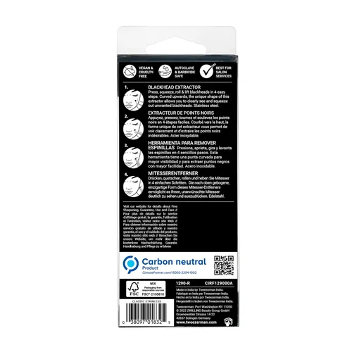 Vista 8 de Tweezerman Extractor de espinillas de acero inoxidable, plata