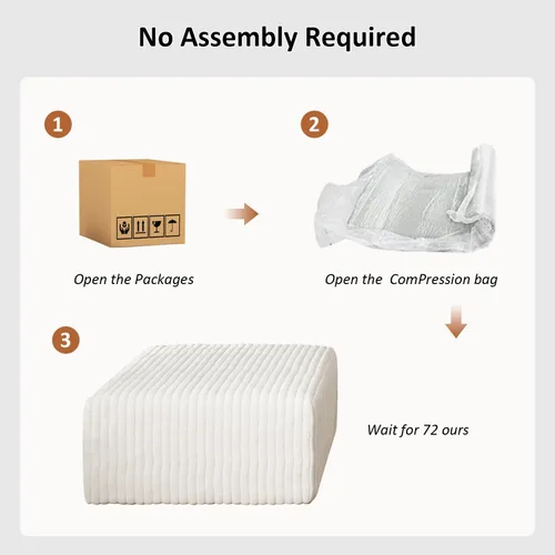 Vista 5 de Sofás modulares de pana otomana de 28.74 pulgadas para sala de estar, taburetes de sofá sin hueso, no requiere montaje, sofá profundo en una caja