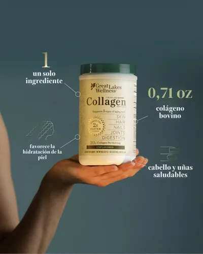 Vista 4 de Great Lakes Wellness Polvo de Péptidos de Colágeno para Piel, Cabello, Uñas, Articulaciones y Digestión - Sin Sabor - Disolución Rápida Hidrolizado