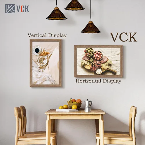 Vista 329 de VCK Marcos para póster de madera maciza de 22.375 x 34 pulgadas, marco de fotos A1 negro con montaje en pared, paquete de 3