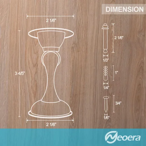 Vista 6 de Neoera Tope magnético para puerta (color negro mate) sin perforaciones, fuerte adhesivo para puerta, fuerte cierre magnético para puerta abierta