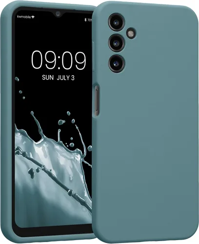 Vista 134 de kwmobile Funda compatible con Samsung Galaxy A13 4G - Funda delgada de silicona TPU - Acabado suave al tacto - Amarillo radiante