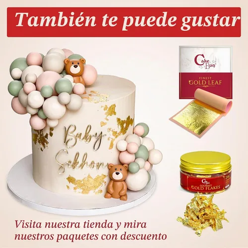 Vista 5 de Cakebon Tablas redondas para tartas – Tambores resistentes de 1/2 pulgada de grosor – Base profesional de 8 pulgadas para bordes totalmente