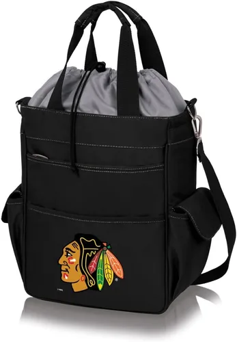 Vista 25 de PICNIC TIME NHL - Bolsa de mano unisex para adultos NHL Activo Negro con detalles grises.