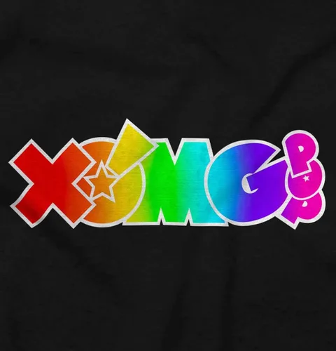 Vista 2 de XOMG POP Neon Glow Rainbow Logo - Camiseta juvenil para mujer