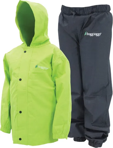 Vista 5 de FROGG TOGGS Traje de lluvia transpirable impermeable Polly Woggs para jóvenes Azul (Arándano)