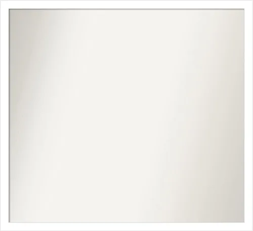 Vista 62 de Amanti Art Espejo de baño blanco para sobre el fregadero, 22 x 45 pulgadas, espejo de tocador rectangular blanco Lucie, marco de madera moderno