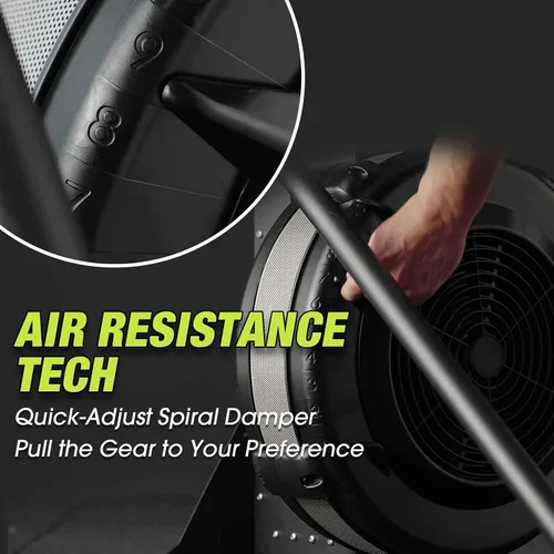 Vista 3 de Máquina de ejercicios de esquí, equipo de esquí GMWD para interiores, máquina aeróbica de resistencia al viento, entrenamiento de fuerza