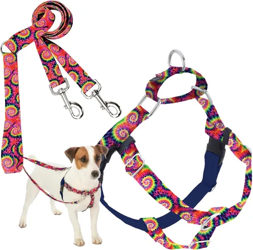 Vista 42 de 2 Hounds Design Freedom - Arnés para perro sin tirones, arnés ajustable y correa, fácil de caminar y control cómodo, se adapta a perros pequeños