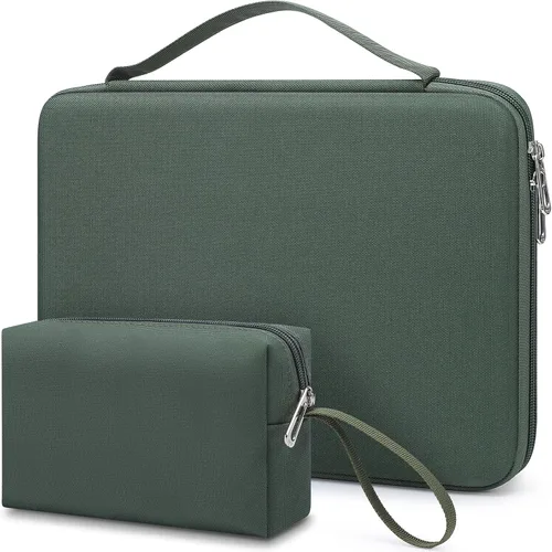 Vista 14 de HYZUO Funda rígida para portátil de 15-16 pulgadas para MacBook, color Beige