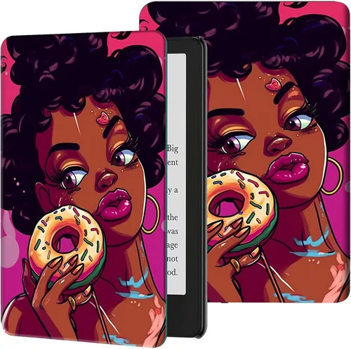 Vista 11 de Rossy Funda para Kindle de 10ª generación 2019, delgada, de piel sintética, ajustable, Smart Cover con encendido y apagado automático para Kindle