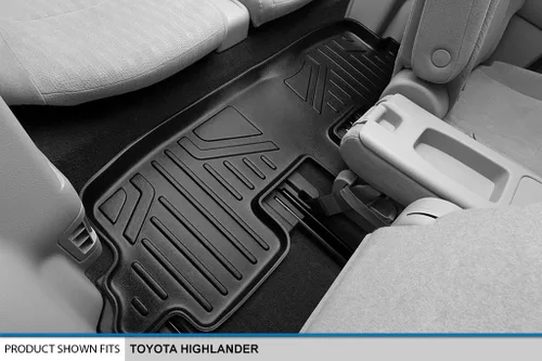 Vista 5 de MAXLINER Juego de alfombrillas de piso de 3 filas para Toyota Highlander 2008-2013