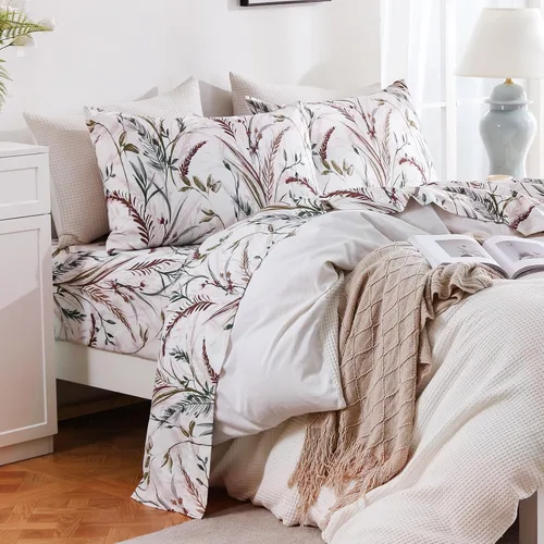 Vista 50 de Bedlifes Juego de sábanas refrescantes de 3 piezas tamaño individual con mezcla de rayón derivado de bambú, suave y transpirable, bolsillo profundo