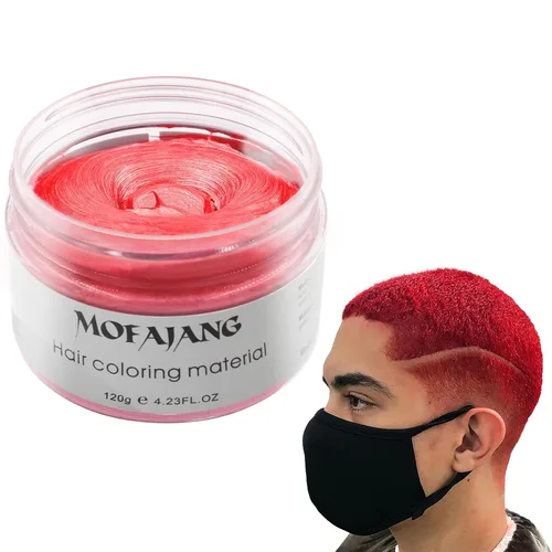 Vista 11 de Pomadas de cera de color blanco para el cabello, 4.23 onzas, material de cera natural para colorear el cabello, desechable, arcillas cenizas