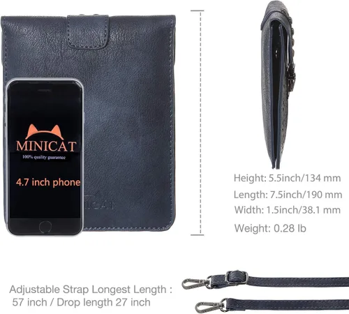 Vista 6 de MINICAT INICAT Women RFID Blocking Small Crossbody Bags Cell Phone Purse Built in Wallet