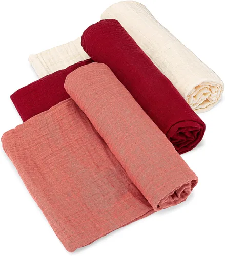 Vista 19 de Parker Mantas Envolventes para Bebé - Paquete de 3 Mantas Envolventes de Muselina 100% Algodón para Bebés Niñas - Conjunto Blossom Lightweight