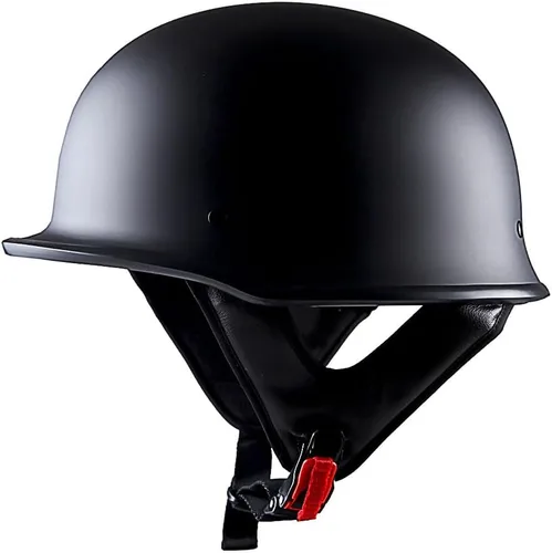 Vista 9 de 1Storm Casco de media cara para motocicleta, estilo alemán abierto, aprobado por DOT: HKY602 rosa brillante