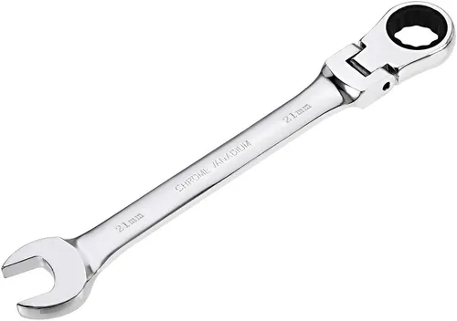 Vista 7 de uxcell Llave combinada de trinquete de cabeza flexible de 0.236 in métrica 72 dientes 12 puntos de trinquete caja terminada herramientas de llave