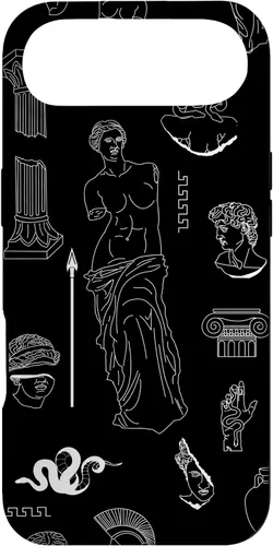 Vista 27 de Ancient Greece Statues Greek Aesthetic Black Case for iPhone 17