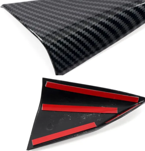 Vista 7 de ITrims Para Chevrolet Corvette C8 2020 2021 2022 2023 Accesorios de coche Una cubierta de pilar triangular Car Styling Decoración Pegatina ABS Fibra