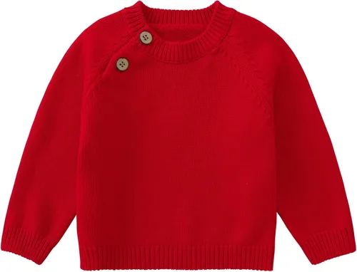 Vista 10 de Pureborn - Jersey de punto para bebés, niñas y niños, suéter de punto de algodón con cierre de botones beige-a
