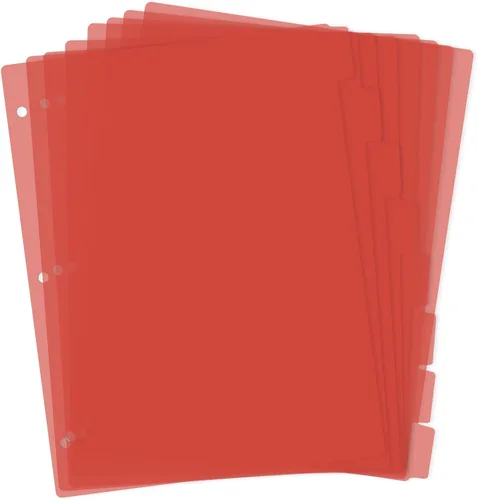Vista 11 de Separadores de carpetas negros, separadores de plástico resistentes de 8 pestañas, separadores de carpetas con pestañas, juego de separadores